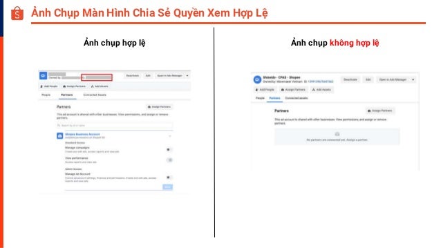 Ảnh Chụp Màn Hình Chia Sẻ Quyền Xem Hợp Lệ
Ảnh chụp hợp lệ Ảnh chụp không hợp lệ
 