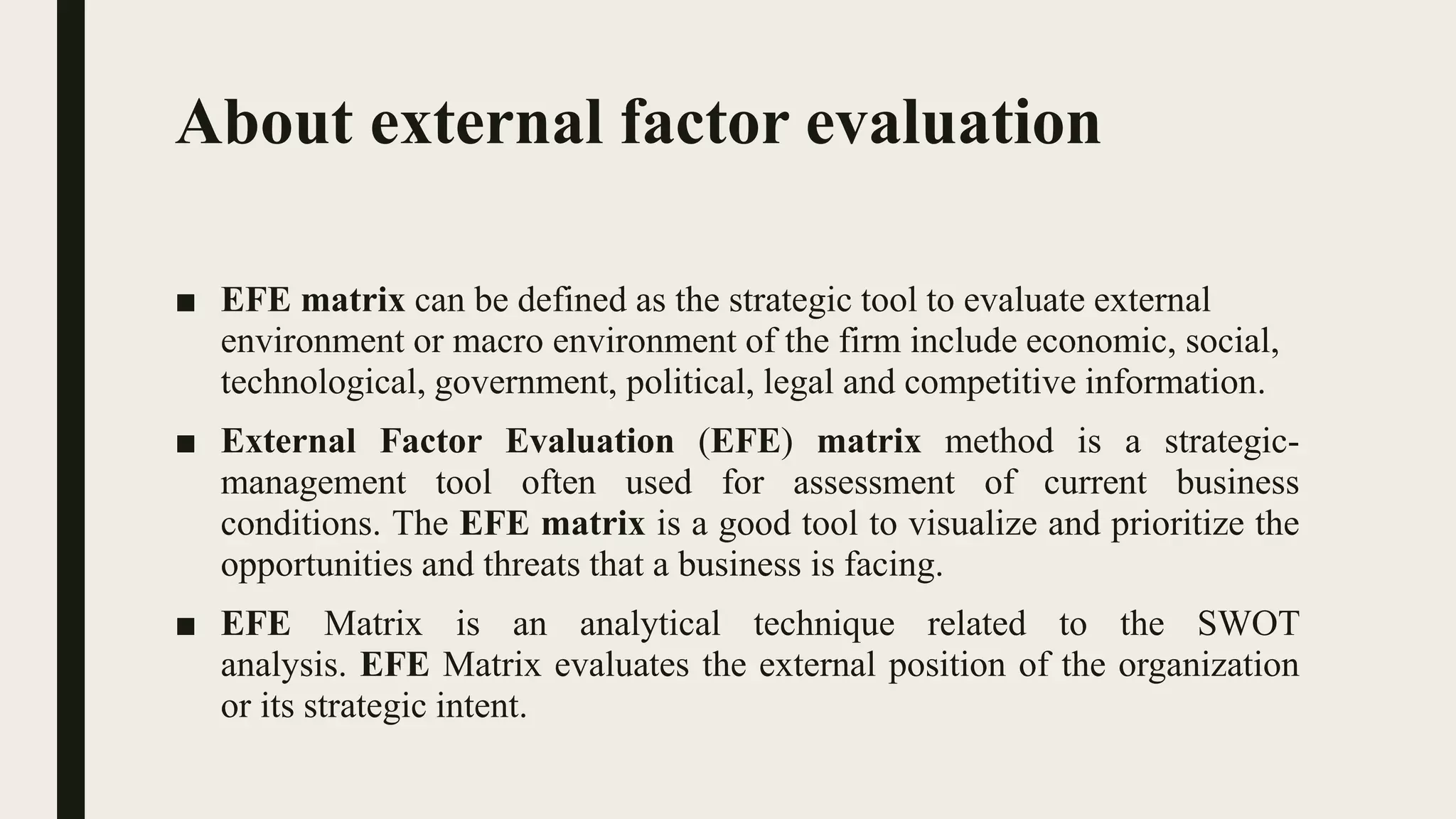 External factor evaluation | PPTX
