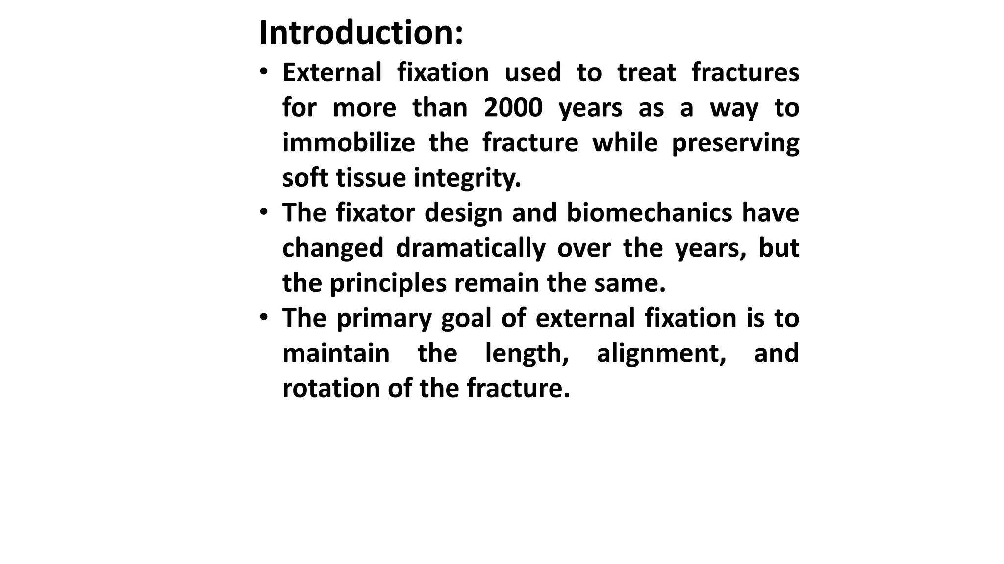 External fixation overview and princibles | PPTX