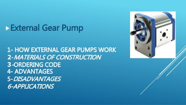 external gear pump working