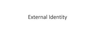External Identity
 
