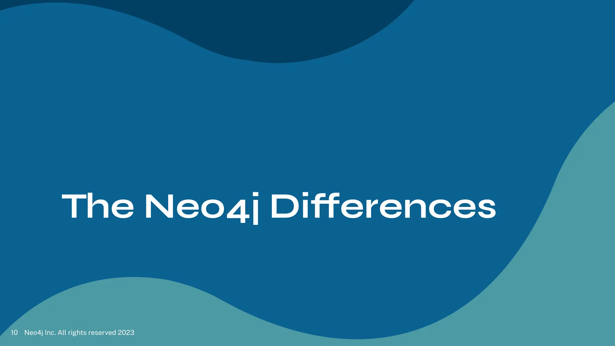 The Neo4j Differences
Neo4j Inc. All rights reserved 2023
10
 