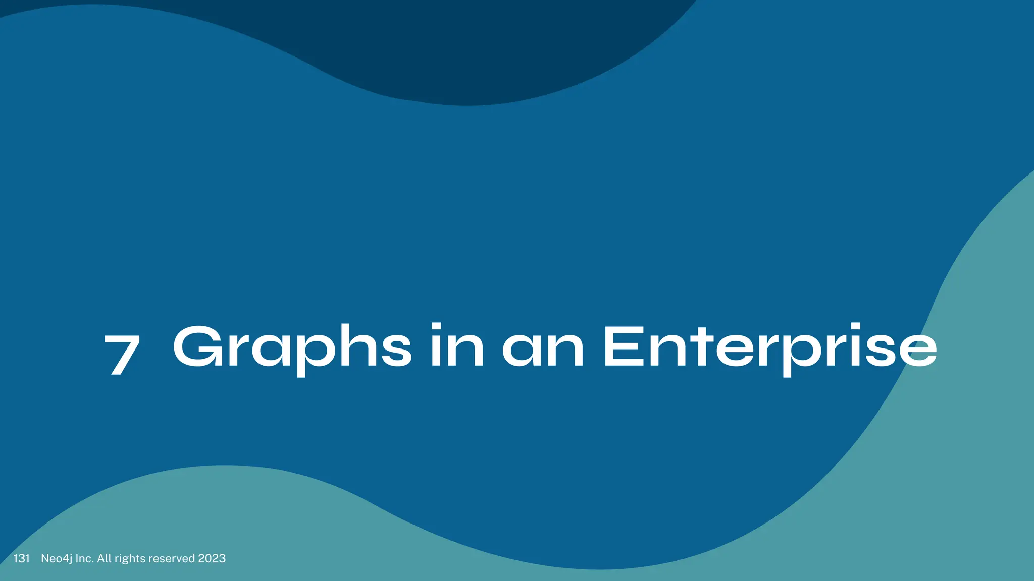 7 Graphs in an Enterprise
Neo4j Inc. All rights reserved 2023
131
 