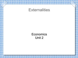 Externalities Economics Unit 2 