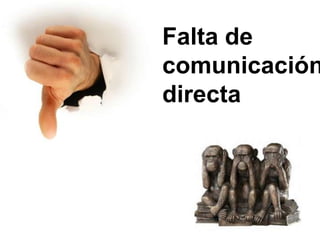 Falta de
comunicación
directa
 