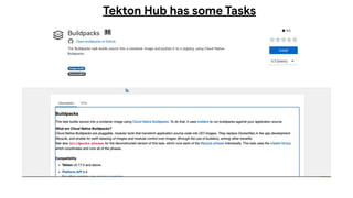 Tekton Hub has some Tasks
 