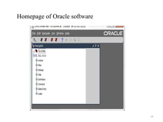 14
Homepage of Oracle software
 