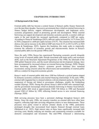 Determinants of External Public Debt in Kenya: Economic Growth and ...