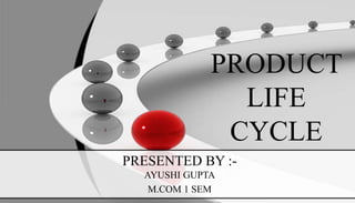 PRODUCT
LIFE
CYCLE
PRESENTED BY :-
AYUSHI GUPTA
M.COM 1 SEM
 