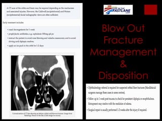 Blow Out Fracture Management & Disposition 