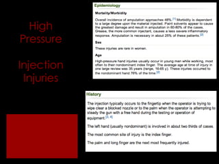 High Pressure Injection Injuries 
