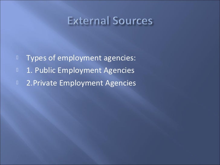 External sources