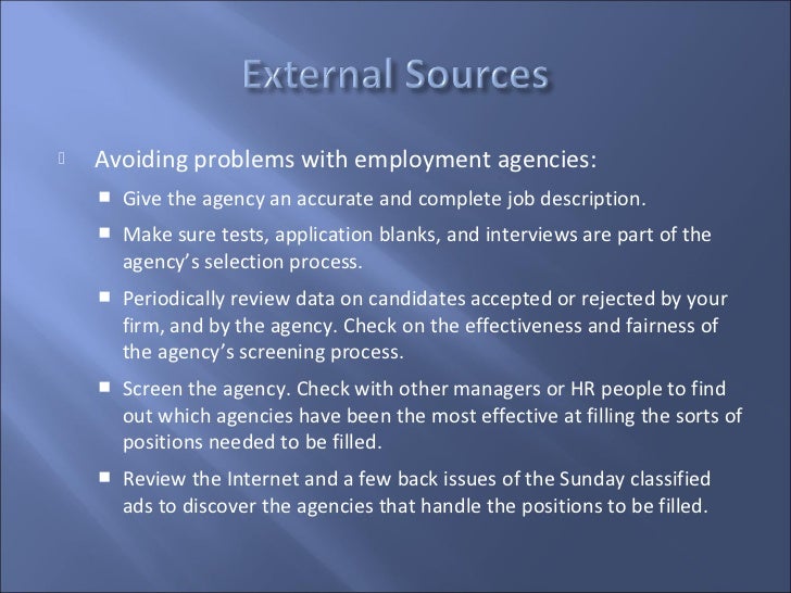 External sources