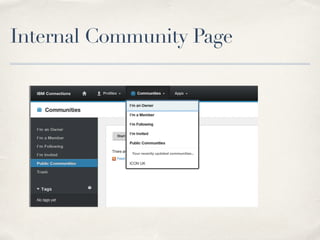 Internal Community Page 
 