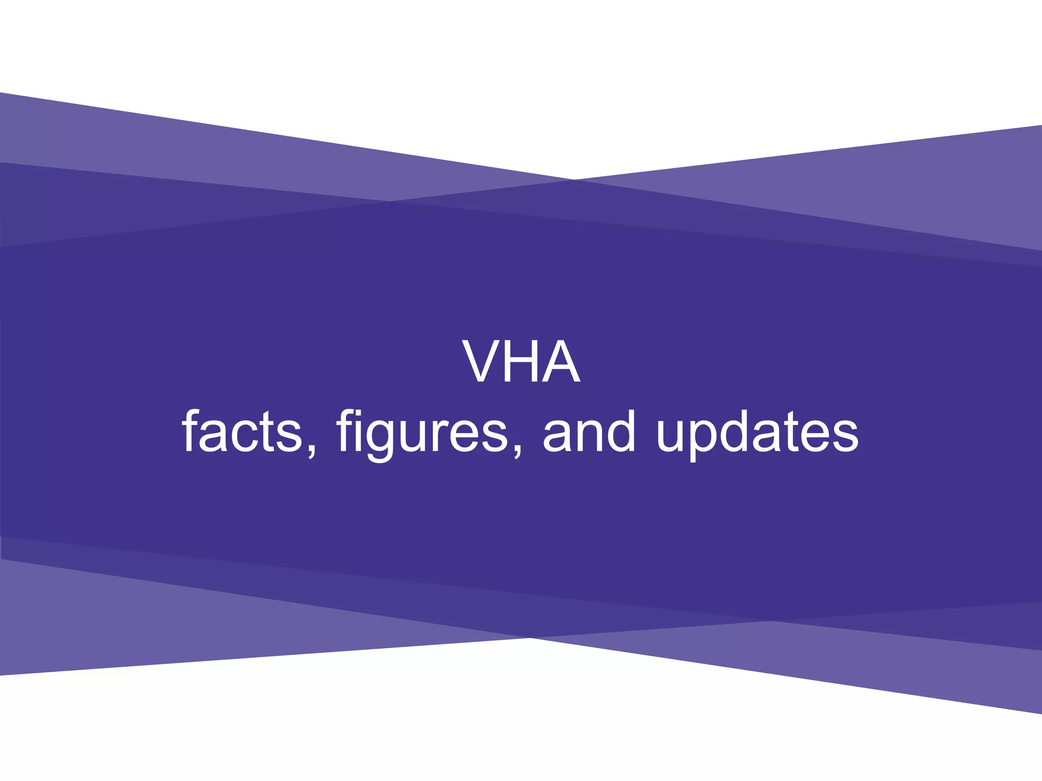 VHA
facts, figures, and updates
 
