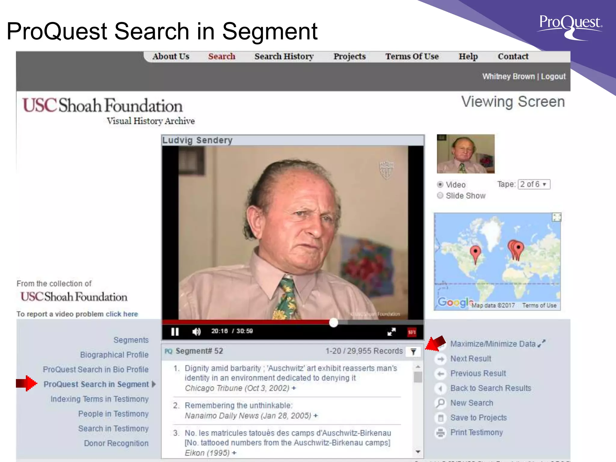 ProQuest Search in Segment
 