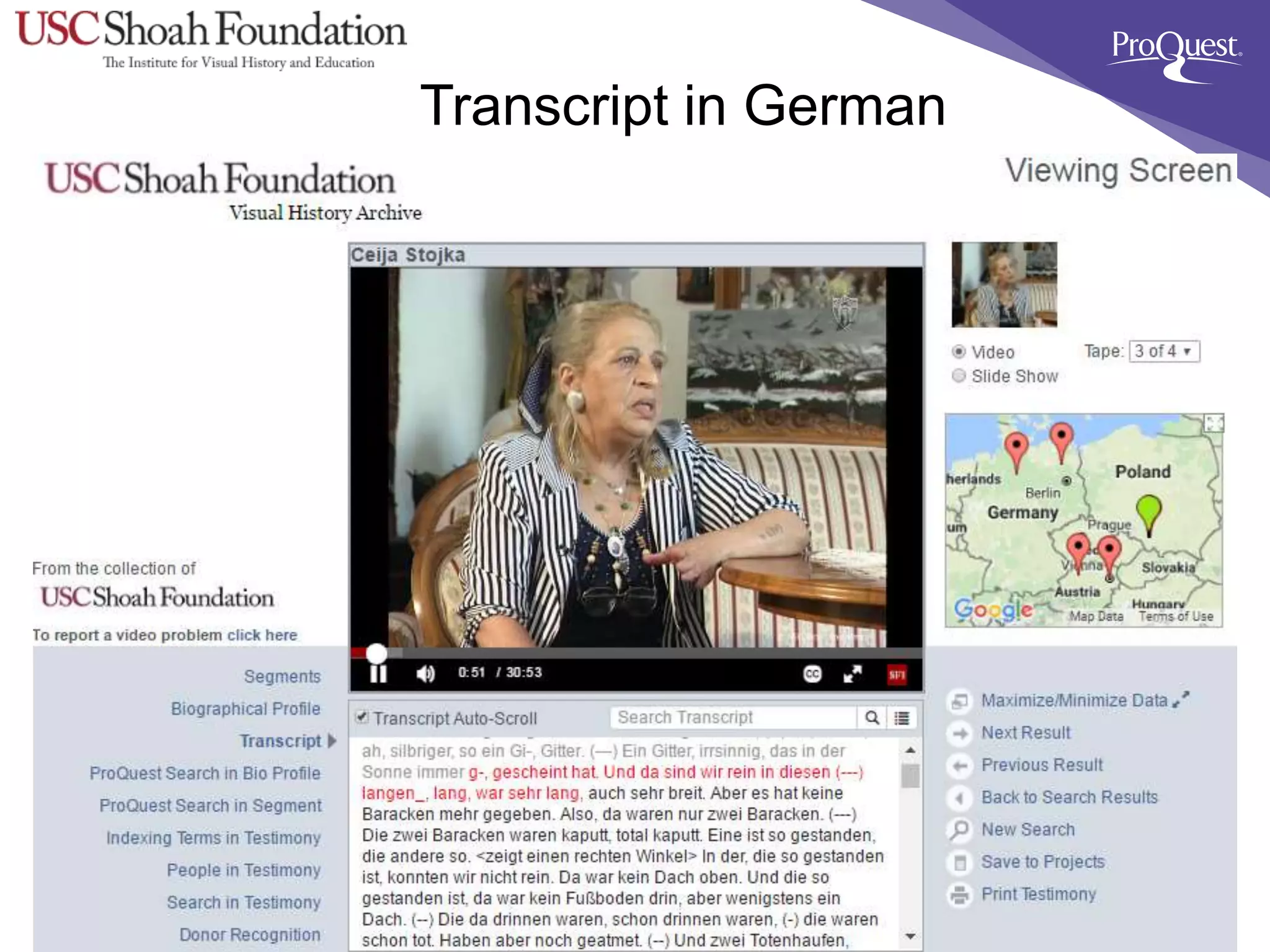 Transcript in German
 