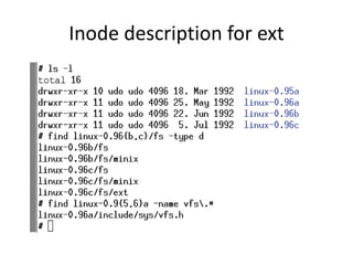 Inode description for ext
 