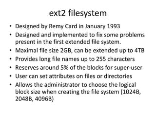 Ext filesystem4 | PPTX | Operating Systems | Computer Software and ...
