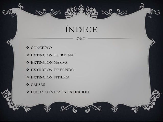 Extincion De Las Especies