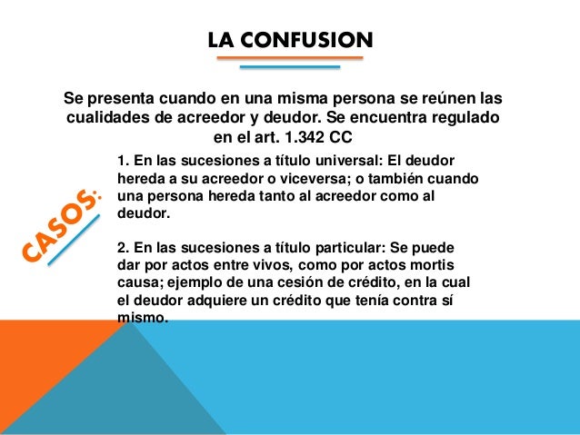 Extinción de las obligaciones