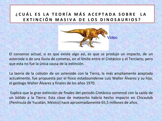 EXTINCIÓN DE LOS DINOSAURIOS