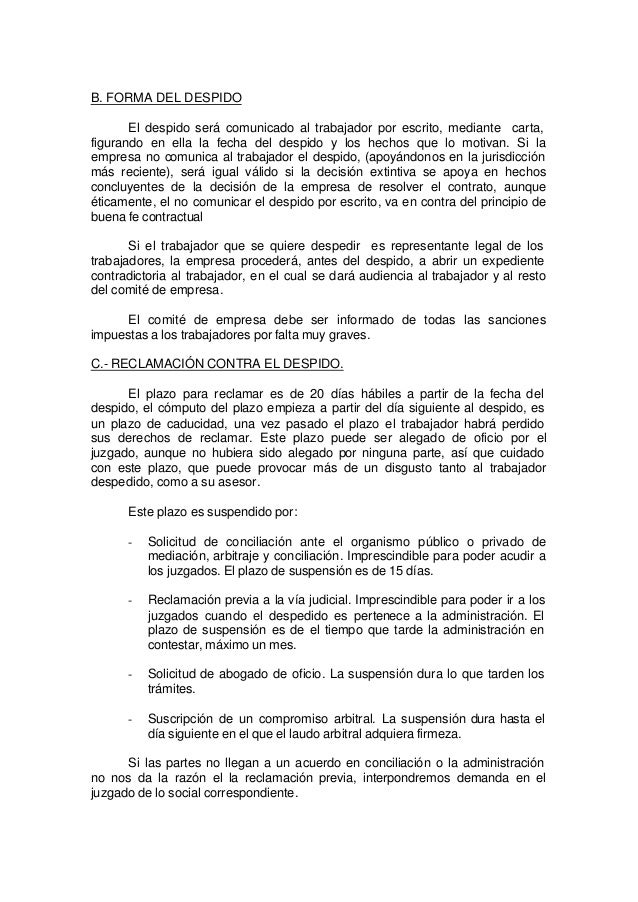 Carta De Despido Disciplinario Por Hurto - Recipes Web r