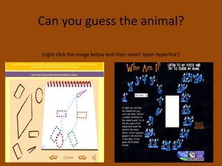 Can you guess the animal?

(right click the image below and then select ‘open hyperlink’)
 