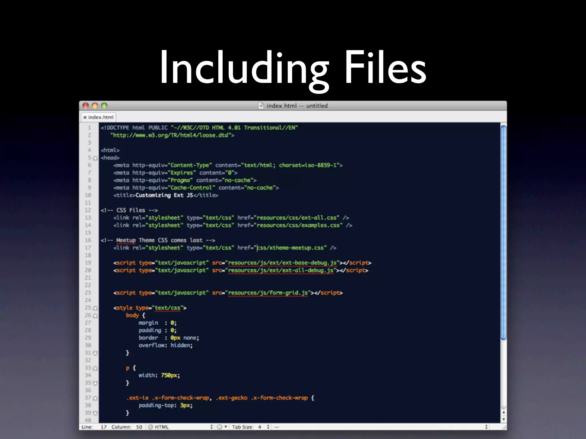 Including Files