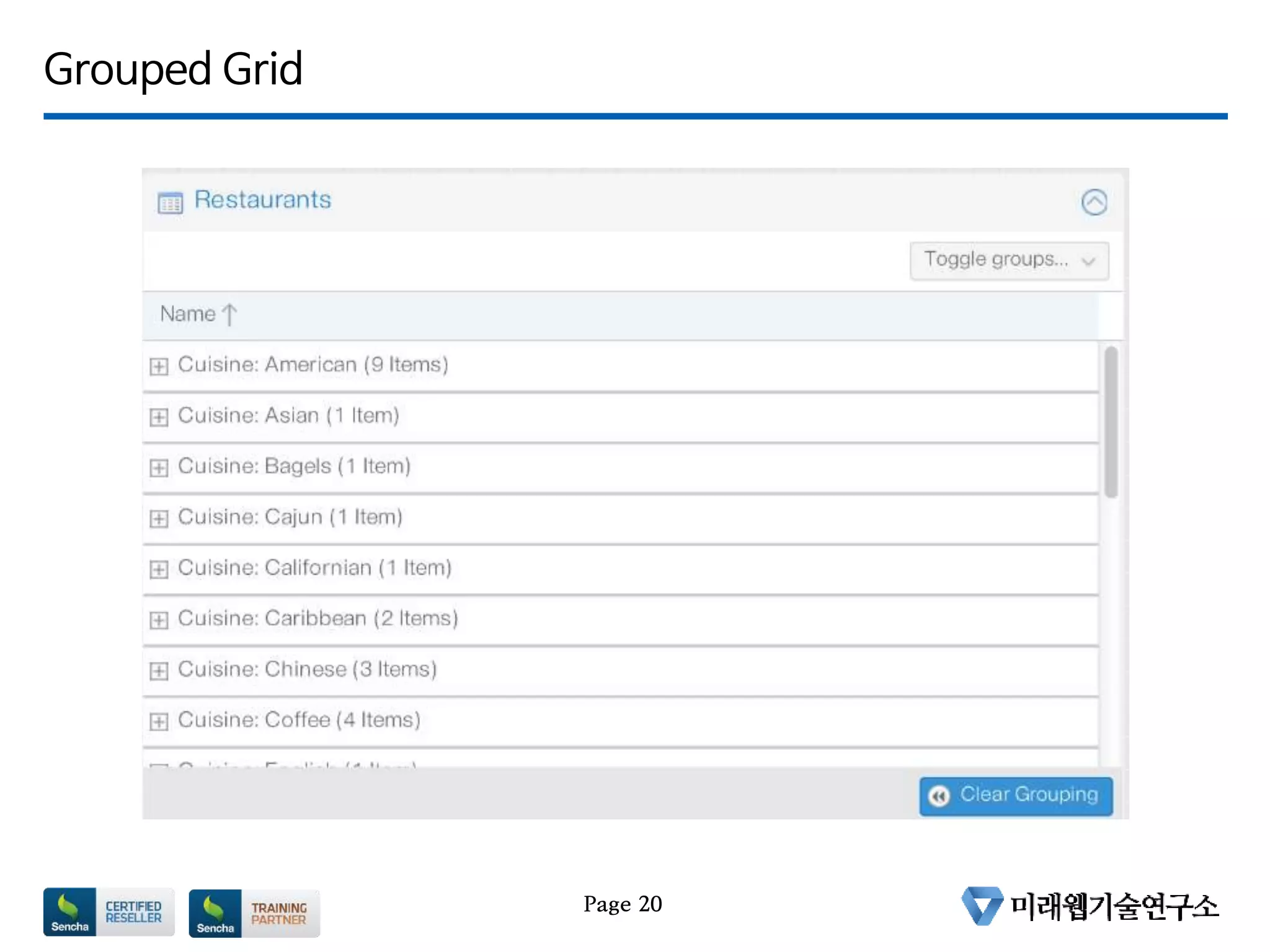 Grouped Grid
Page 20
 