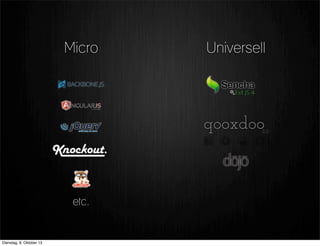 Micro Universell
etc.
Dienstag, 8. Oktober 13
 