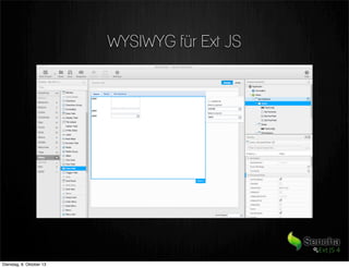 WYSIWYG für Ext JS
Dienstag, 8. Oktober 13
 
