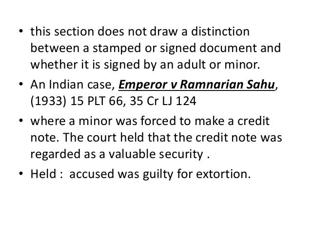 types of extortion