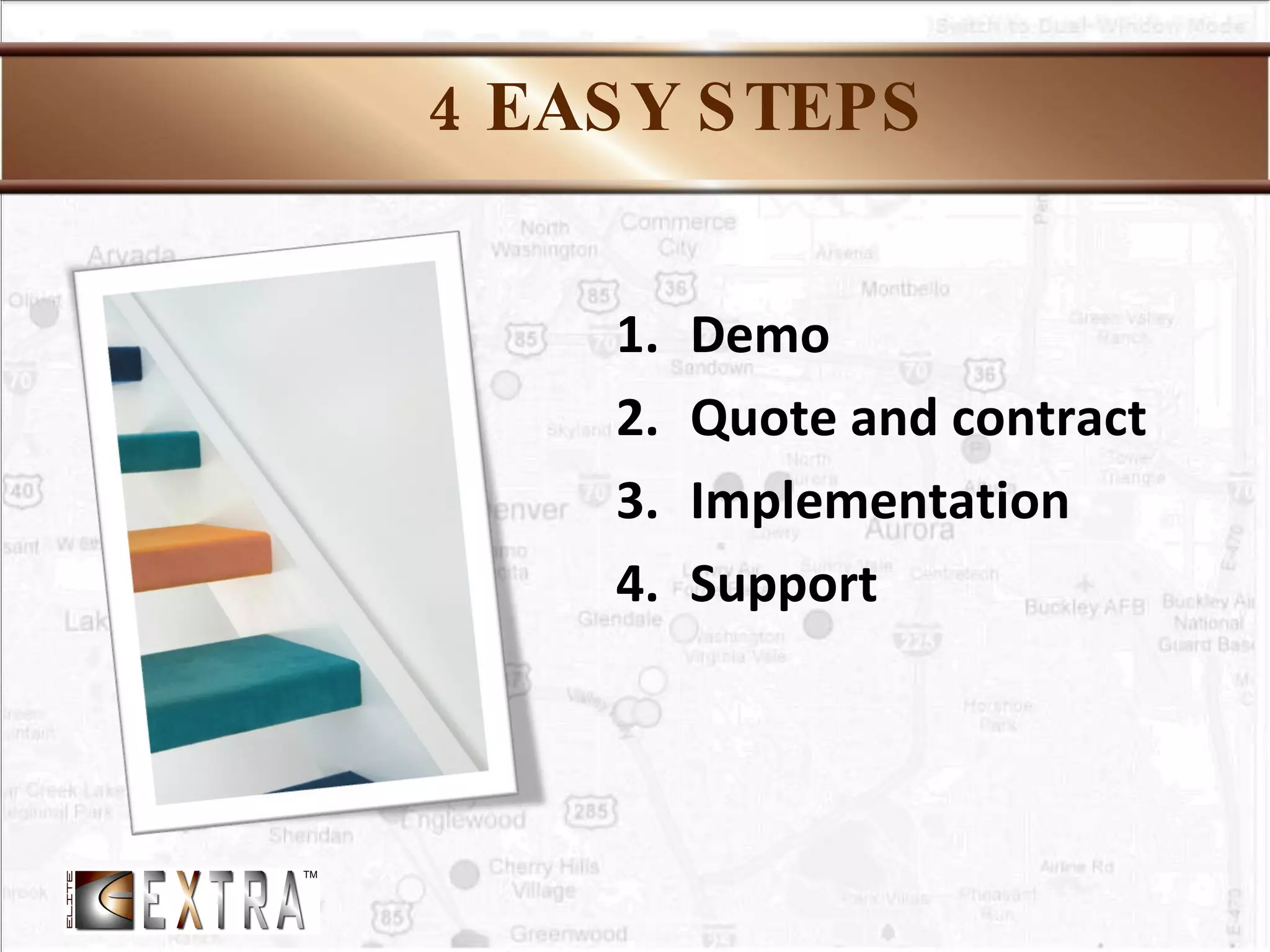 4 EASY STEPS Demo  Quote and contract Implementation Support 