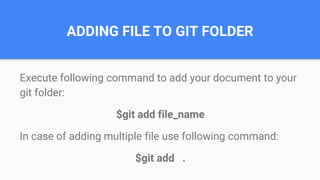 Extra bit with git | PPT