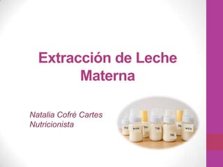 Extracción de Leche
        Materna

Natalia Cofré Cartes
Nutricionista
 