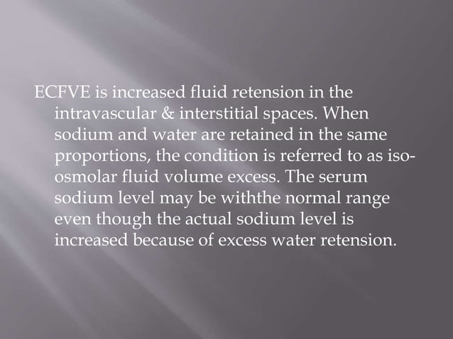 extracellular fluid volume excess extracellular fluid volume excess