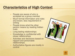 High Context and Low Context | PPTX
