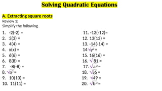 Extracting Square Roots lesson in lesson in extracting square roots.pptx