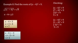 Extracting the roots | PPTX