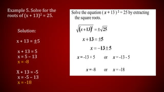 Extracting the roots | PPTX