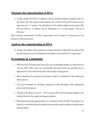 Human Genomic DNA Isolation Methods | PDF