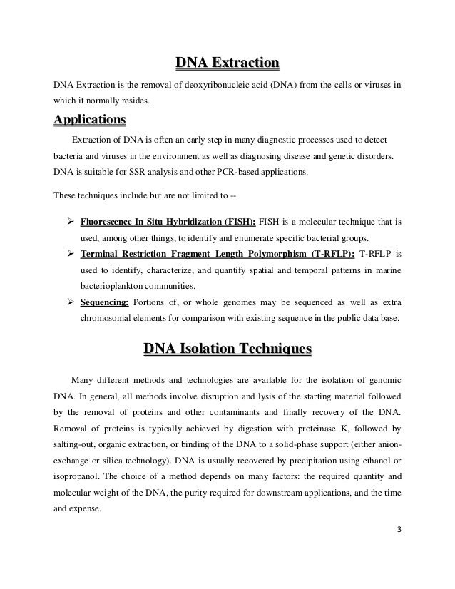 genomic dna isolation Amplification of genomic dna using the polymerase chain reaction day 1: dna dilution for nptii amplification, your dna concentration should. genomic dna isolation Amplification of genomic dna using the polymerase chain reaction day 1: dna dilution for nptii amplification, your dna concentration should.