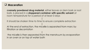 comprehensive overview of the pharmaceutical extraction of medicinal ...