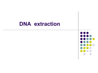 DNA extraction
 