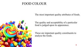 Extraction and analyis of dyes in food case studies | PPTX