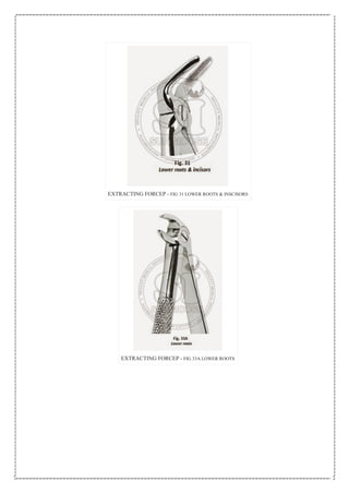 EXTRACTING FORCEP - FIG 31 LOWER ROOTS & INSCISORS
EXTRACTING FORCEP - FIG 33A LOWER ROOTS
 