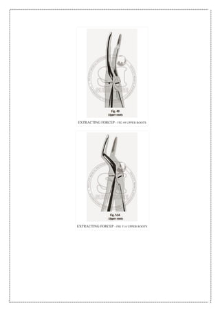 EXTRACTING FORCEP - FIG 49 UPPER ROOTS
EXTRACTING FORCEP - FIG 51A UPPER ROOTS
 