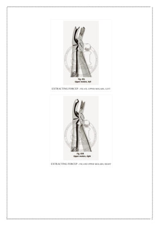 EXTRACTING FORCEP - FIG 65L UPPER MOLARS, LEFT
EXTRACTING FORCEP - FIG 65R UPPER MOLARS, RIGHT
 