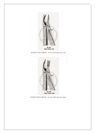 EXTRACTING FORCEP - FIG 66L UPPER MOLARS, LEFT
EXTRACTING FORCEP - FIG 66R UPPER MOLARS, RIGHT
 